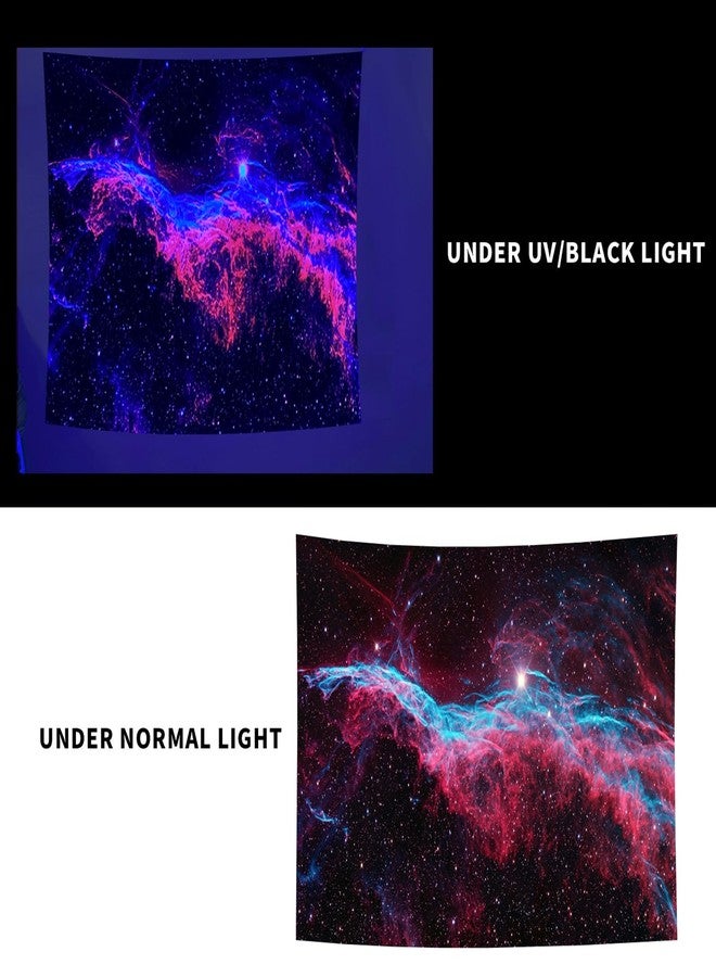 PSYHILAR Galaxy Black Light Tapestries Space, Blacklight Posters for Adults and Teens, Nebula Milky Way UV Reactive (59 x 39 Inches) - Image 4